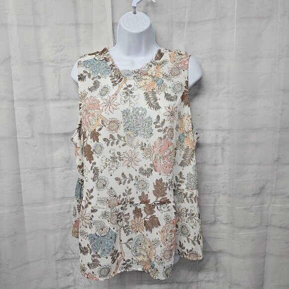LOFT Pink and White Boxy Blouse - Picture 1 of 9